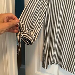 Striped Black and White Women's Top